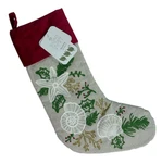 Sigrid Olsen Embroidered Sea Shell Christmas Stocking Coastal Beach House Nwt. Fixed Price $27.95.