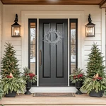 Northlight 24" Snow Flocked Iridescent Glitter Twig Artificial Christmas Wreath. Fixed Price $62.99.