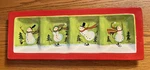 Susan Winget Certified International Skating Snowmen 4 Pt Serving Tray-platter. Fixed Price $25.00.