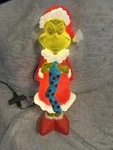 Dr. Seuss Incandescent White Grinch With Stocking 24 In. Gemmy Blow Mold. Fixed Price $44.44.