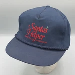 Santas Village Helper Jefferson Nh Adjustable Rope Trim Navy Blue Hat Cap. Fixed Price $29.99.