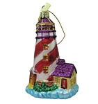 Vintage Ksa Kurt Adler Blown Glass Ornament Lighthouse Hand Painted 4.5" Beach. Fixed Price $19.80.