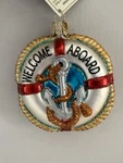 Anchor Life Preserver Welcome Aboard Cruise Glass Ornament Old World Christmas. Fixed Price $12.95.