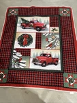 Collections Etc Woodland Truck Patchwork Style Holiday Throw Blanket New. Fixed Price $25.95.