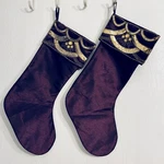 Vickerman Christmas Stockings Purple & Gold Dazzle Faux Sequence Crystals (2). Fixed Price $45.00.
