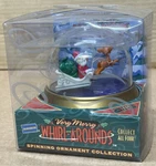 Blockbuster Video Christmas Ornament Very Merry Whirl Around Santa Spinning Vtg. Fixed Price $20.00.