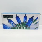 100 Blue Mini Christmas String Lights Green Wire Target Brand 2001. Fixed Price $8.95.