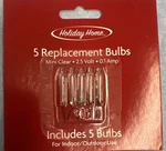 Mini Replacement Christmas Light Bulbs Clear 2.5 Volt Pack Of 10 Total New. Fixed Price $6.90.