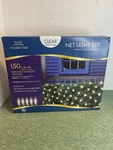 Holiday Time 150-COUNT Clear Net Lights Green Wire 6' X 4' Christmas New. Fixed Price $11.99.