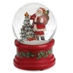 Roman Musical Santa With Christmas Tree Glitter Dome. Fixed Price $44.95.