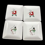 Fitz And Floyd Small Plates 4.25 Merry Christmas Essentials Dessert Appetizer. Fixed Price $14.00.
