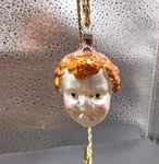 Vintage Cupid Child Face Christmas Mercury Glass Ornament. Fixed Price $19.99.
