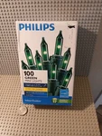 New Philips 100 Mini String Lights Clear Remains Lit Christmas Green Wire Multi. Fixed Price $16.00.