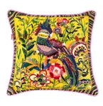 Mackenzie-childs Amazing Cockatiel Throw Pillow 20" Square Brand New. Fixed Price $195.00.