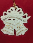 2002 Lenox Ornament First Christmas Together Annual Porcelain Decoration. Fixed Price $8.99.
