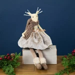 Northlight Sitting Reindeer Girl With Dangling Legs Christmas Figure - 18". Fixed Price $36.53.