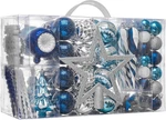 Christmas Ornaments Set, 100CT Navy Blue And Silver Shatterproof Tree. Fixed Price $87.99.
