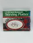 Royal Seasons Snowman Oval Serving Platter 14 10 Stoneware Original Box. Fixed Price $18.99.