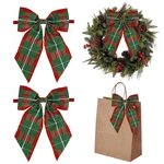 69 Inch Red Green Plaid Christmas Tree Bows Tartan Wire Edge Holiday 10 Pcs. Fixed Price $30.52.