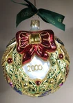 Waterford Holiday Heirlooms Christmas Wreath 2000 Glass Ornament 116045. Fixed Price $25.00.