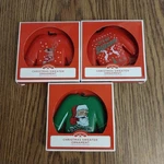 Lot Of 3 Christmas Sweater Ornaments Let's Get Blitzen, Don't Stop Believin'. Fixed Price $22.45.