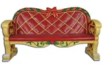 6.5' Long Red Santa Bench. Fixed Price $2811.75.