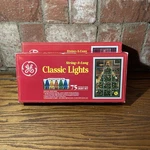 2 Ge Classic Lights String Long 75 Indoor Outdoor Red Christmas. Fixed Price $19.50.