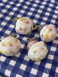 4 Glass Cupcake Ornament Clip On Christmas Holiday Pink Beaded Glitter. Fixed Price $19.99.