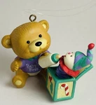 Baby First 1ST Christmas Ornament Rare Gibson Bear Bottle Jack In Box 1997 Vtg. Fixed Price $15.99.