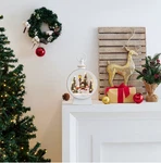 Danya B White Christmas Snowman Scene Lighted Lantern Decor UW1176. Fixed Price $43.00.