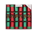 Robin Reed English Holiday Christmas Crackers - Red & Green With Bells, 6 Count. Fixed Price $46.95.