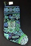 Vera Bradley Quilted Christmas Stocking Blue Rhapsody Nwt Bells Pocket Retired. Fixed Price $9.59.