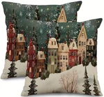 Winter Holiday Covers 2PCS Snowy Villa Christmas Decorative Throw Pillows. Fixed Price $24.89.