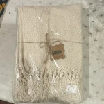 Mud Pie Off White Knitted Fringed Table Runner Rectangle Mpn 43900103. Fixed Price $17.00.