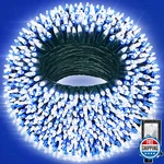 240FT 750LED Christmas LIGHTS,12 Modes Blue And Cool White Outdoor String. Fixed Price $41.99.