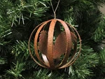 Farm Rooster, Metal Ball Christmas Ornament. Fixed Price $9.95.