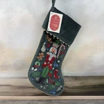 Pottery Barn Rifle Paper Co. Nutcracker Embroidered Velvet Christmas Stocking Ob. Fixed Price $69.95.
