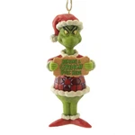 Enesco Jim Shore Dr. Seuss Beware Grinch Lives Here Hanging Ornament, 5 Inc.... Fixed Price $36.01.