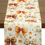 Windkream Fall Table Runner 13 X 72 Inch Thanksgiving Bow Autumn Pu. Fixed Price $11.31.