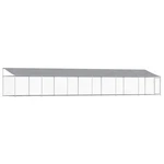 Dog Cage With Roof Silver Steel And Kennel Run Pet Enclosure Outdoor Vidaxl. Fixed Price $393.99.