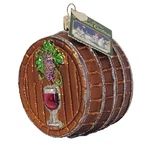 Old World Christmas Wine Barrel #32067 Mercury Glass Ornament With Tags. Fixed Price $19.99.