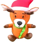 Gemmy Christmas Airblown Inflatable Baby Reindeer Outdoor Decor - 3.5 Ft Tall. Fixed Price $40.00.