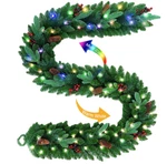 Assilyraft 9FT Pre-lit Artificial Christmas Garland With Pine Cones, Red Berr.... Fixed Price $29.99.