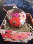 Vera Bradley 2016 Bohemian Blooms Glass Ball Ornament Christmas Season. Fixed Price $29.00.