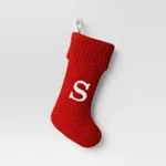 Target Wondershop Knit Monogram Christmas Stocking Letter Red 18", Nwt. Fixed Price $10.00.