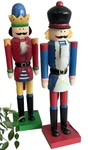 Set Of 2 Wooden Nutcracker Soldiers King Christmas Holiday Decor 15 New W/ Tags. Fixed Price $59.00.