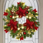 24 Inch Wreaths For Front Door With Lights,christmas Wi.... Fixed Price $72.27.