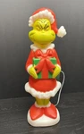 Gemmy Grinch Santa Lighted Blow Mold 14" Indoor Battery Tabletop. Fixed Price $45.00.