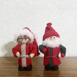 Swedish Tomte Santa Figure Christmas Girl Boy Set Wood Nisse Gnome Scandinavian. Fixed Price $49.95.