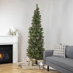 Northlight 7' Yorkshire Pine Pencil Artificial Christmas Tree, Clear Lights. Fixed Price $285.49.